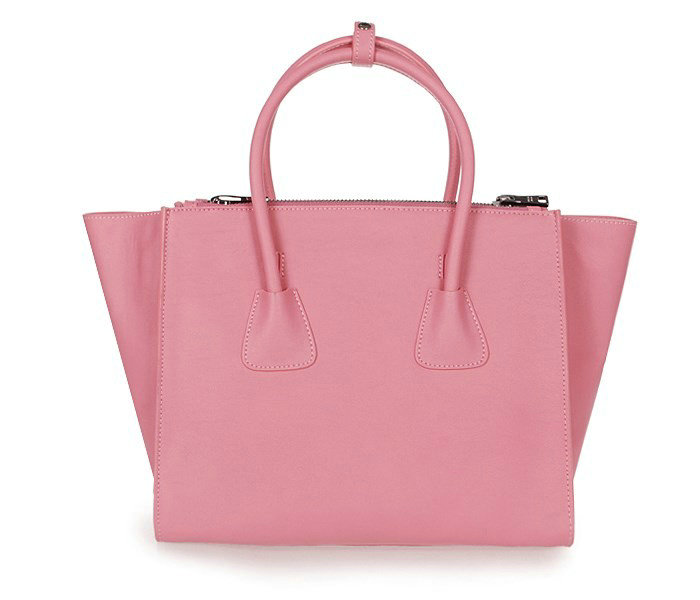 2014 Prada Glace Calf Leather Tote Bag BN2619 pink